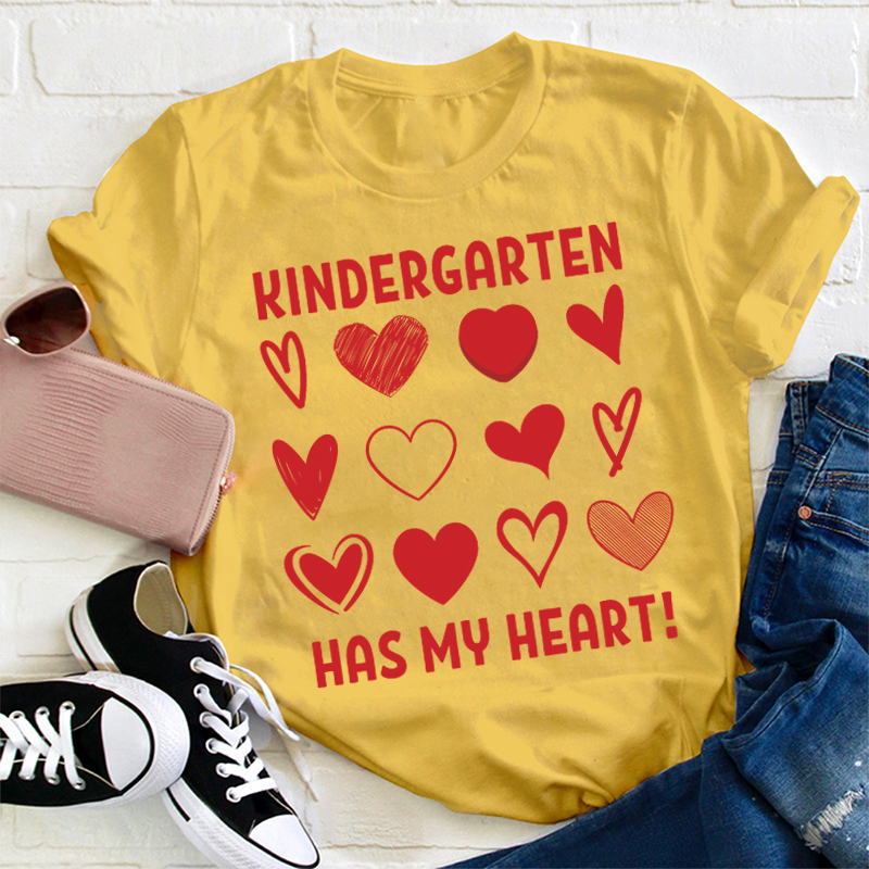 Personalized Grade Has My Heart Teacher T-Shirt