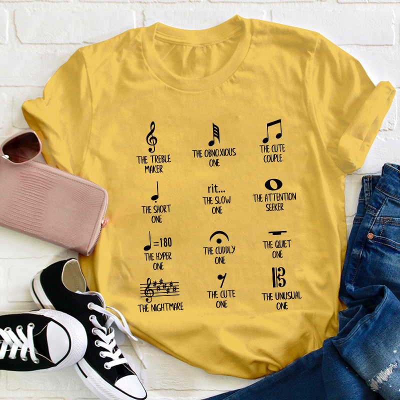 Funny Symbol Music Teacher T-Shirt