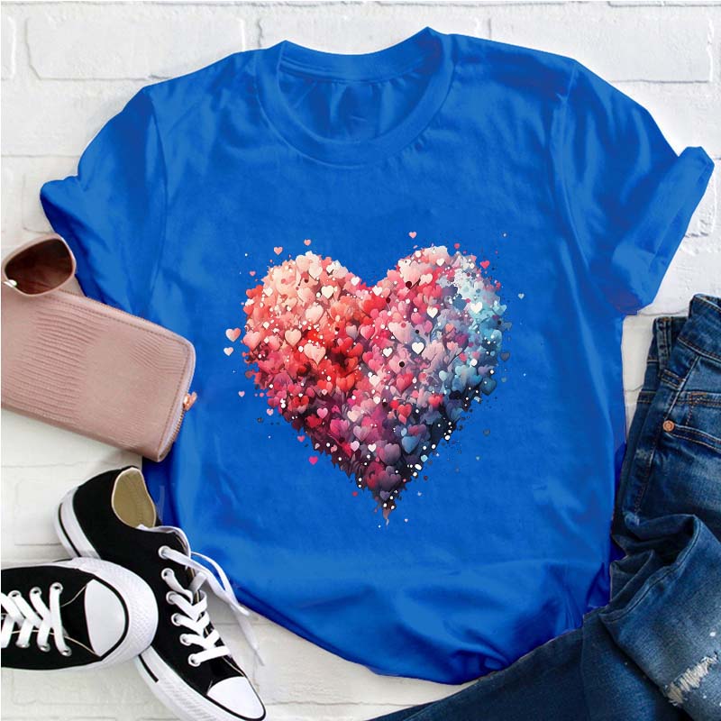 Bubble Heart Teacher T-Shirt