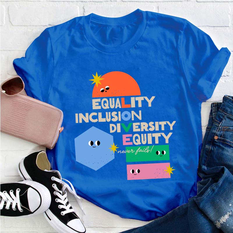 Equality Inclusion Diversity Equality Teacher T-Shirt