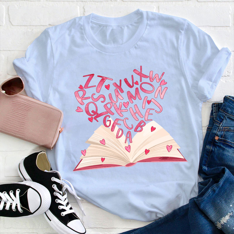 Love In Book Teacher T-Shirt