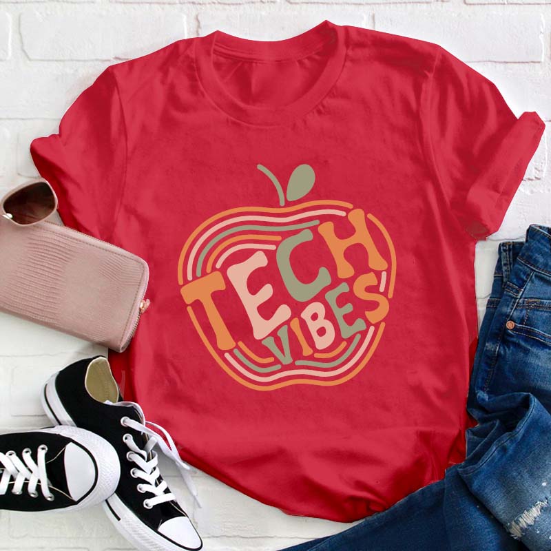 Retro Technology Teacher T-Shirt