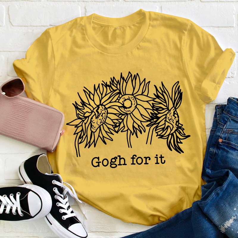 Art Sunflower Teacher T-Shirt