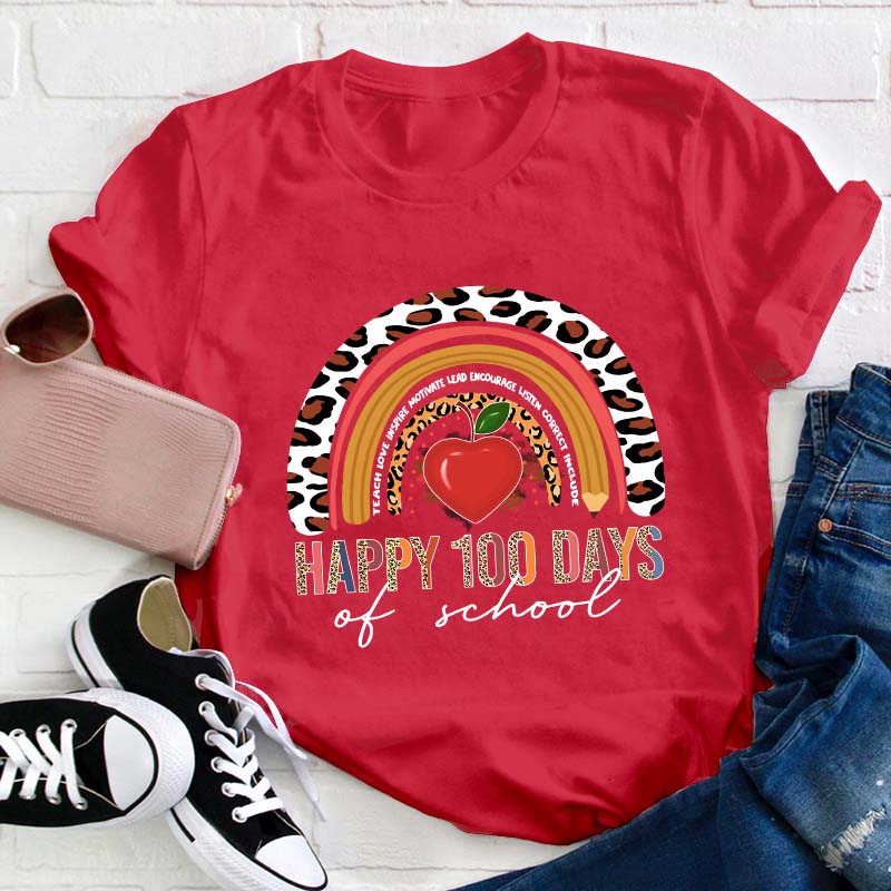 Happy 100 Days Of School Teacher T-Shirt