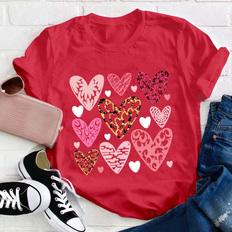 All Kind Of Hearts Teacher T-Shirt