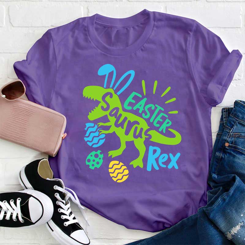 Easter Saurus Rex Teacher T-Shirt