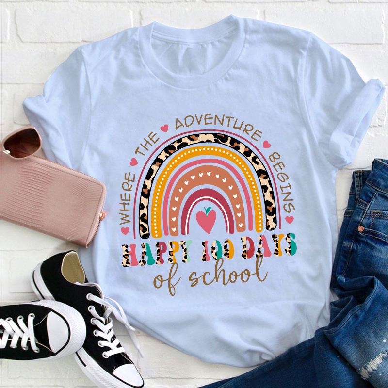 Happy 100 Days Of Shool Teacher T-Shirt