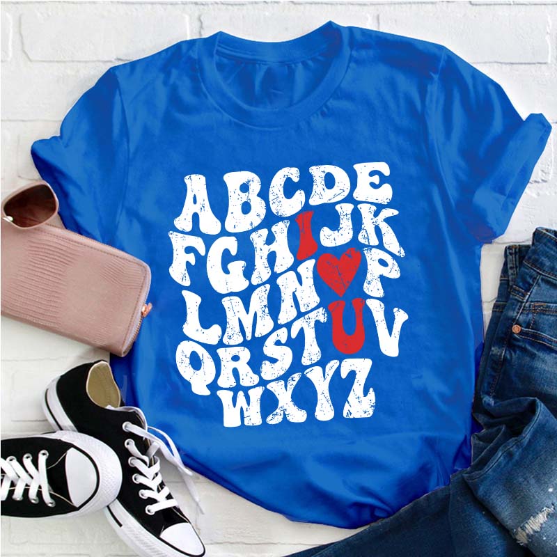 Alphabet I Love You Teacher T-Shirt