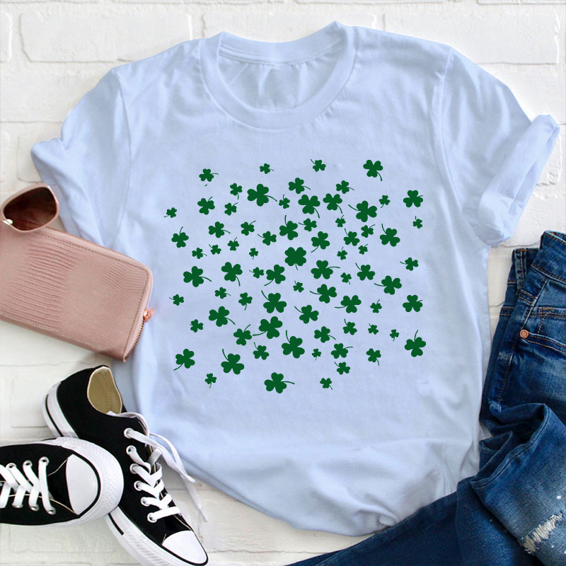 St  Patricks Day Clover Teacher T-Shirt