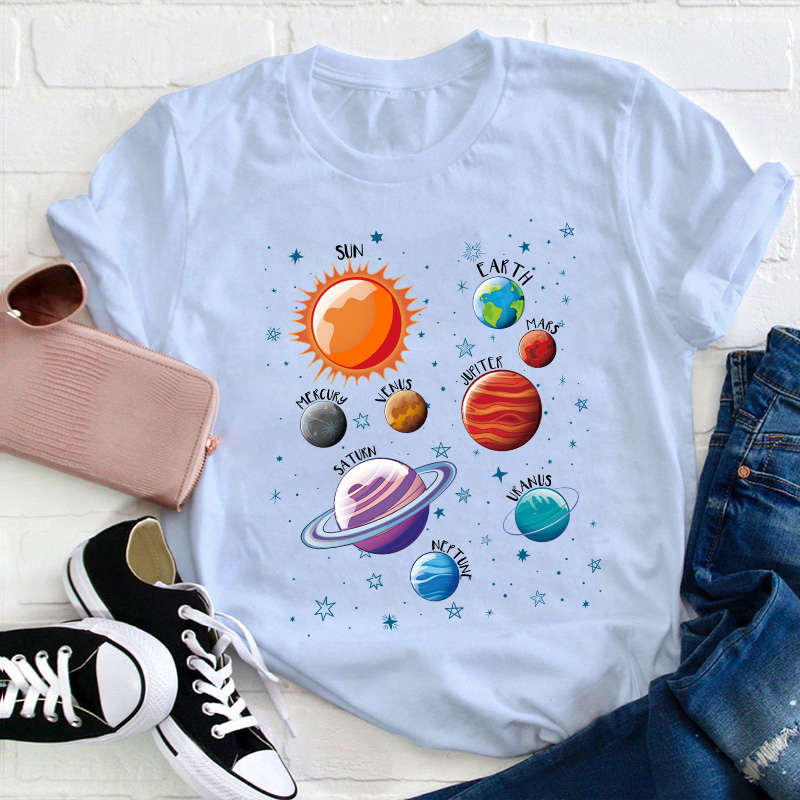 Planets Space Teacher T-Shirt