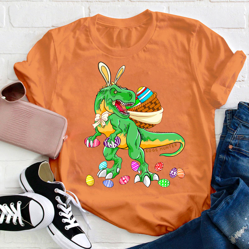 Happy Dinosaur Easter Teacher T-Shirt