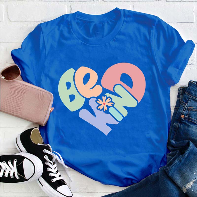 Be Kind Heart Teacher T-Shirt
