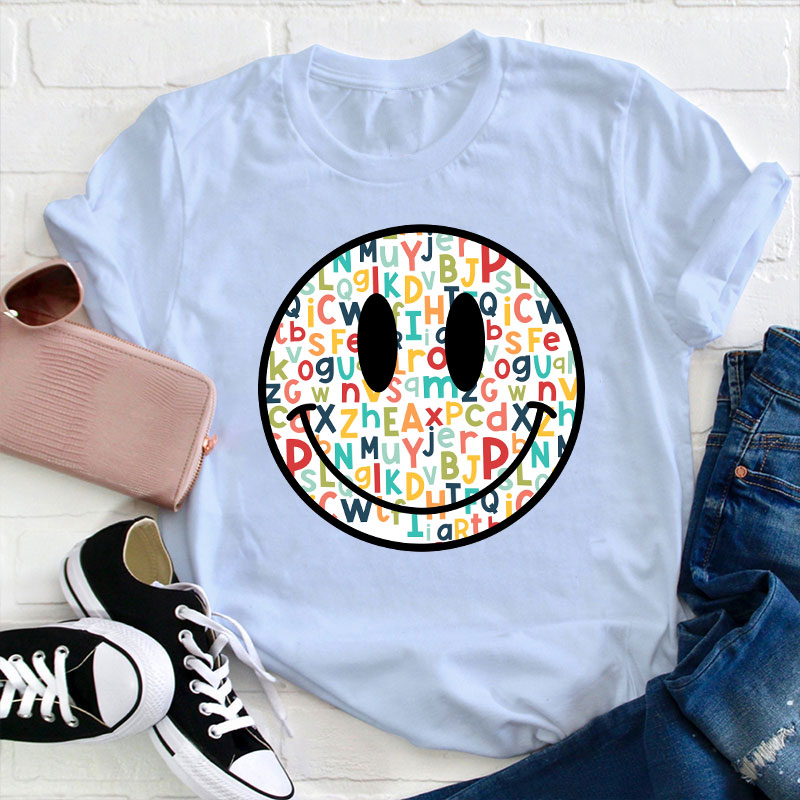 Abc Smiley Face Teacher T-Shirt