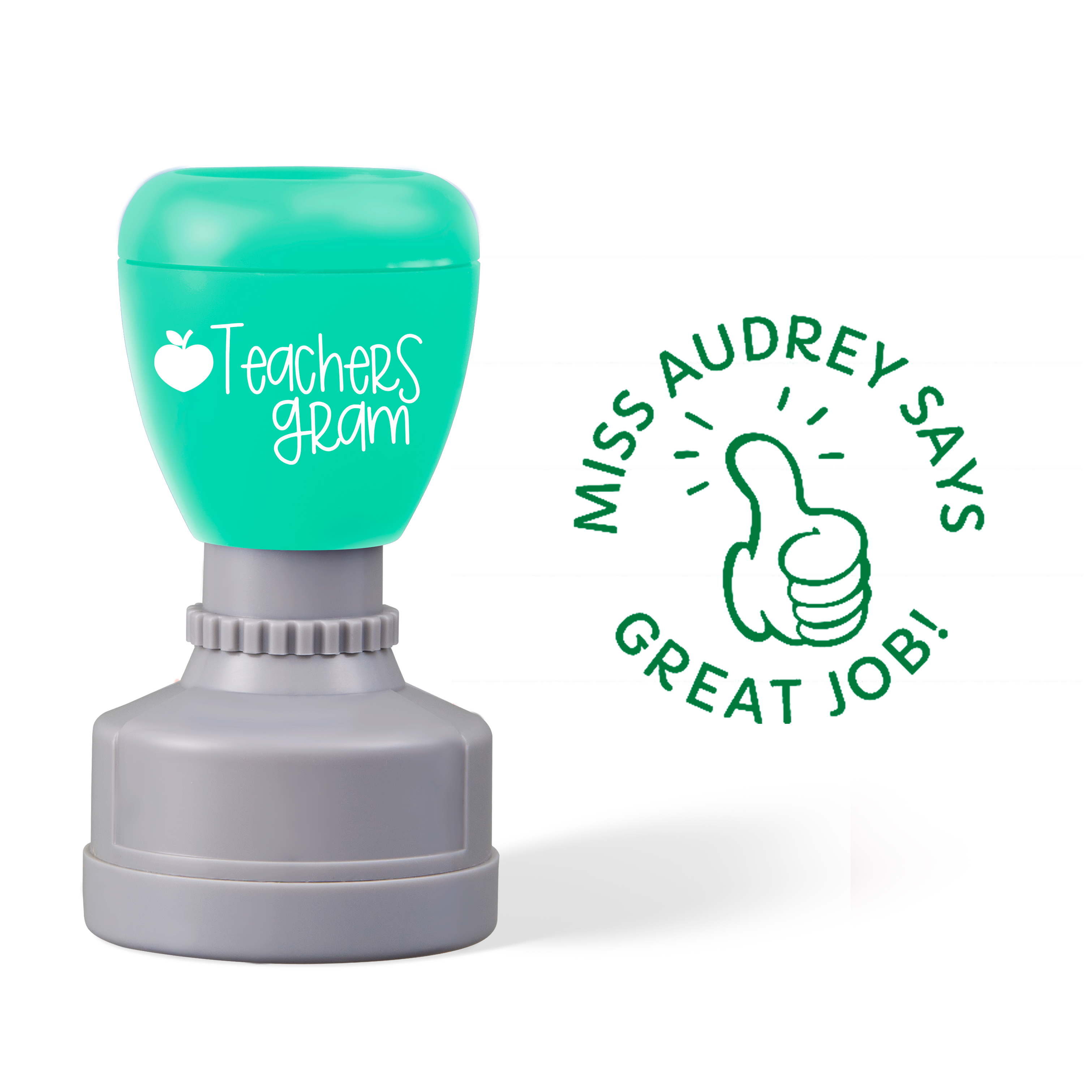 Personalized Name Great Job Thumbs Up Teacher Stamp