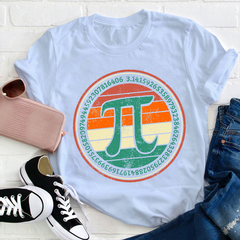 Retro Pi Teacher T-Shirt