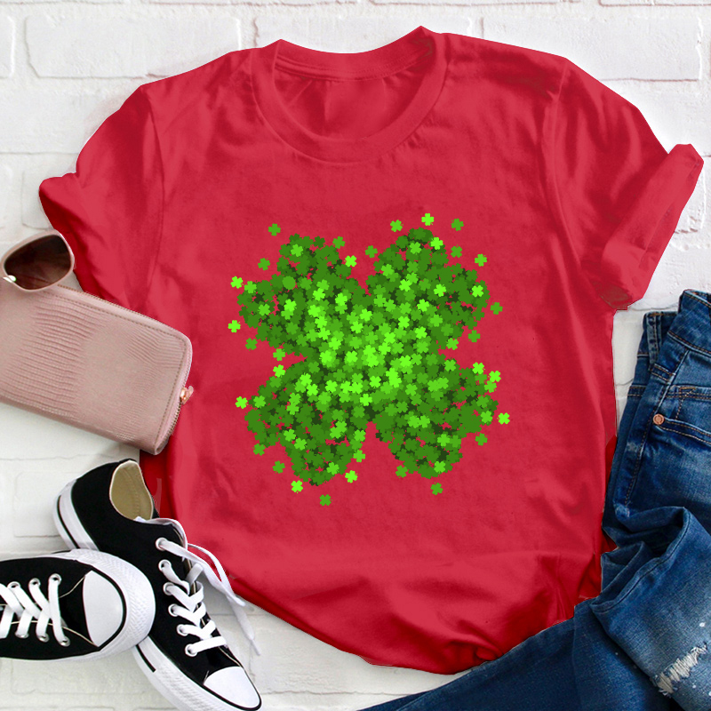 Green Shamrock Teacher T-Shirt