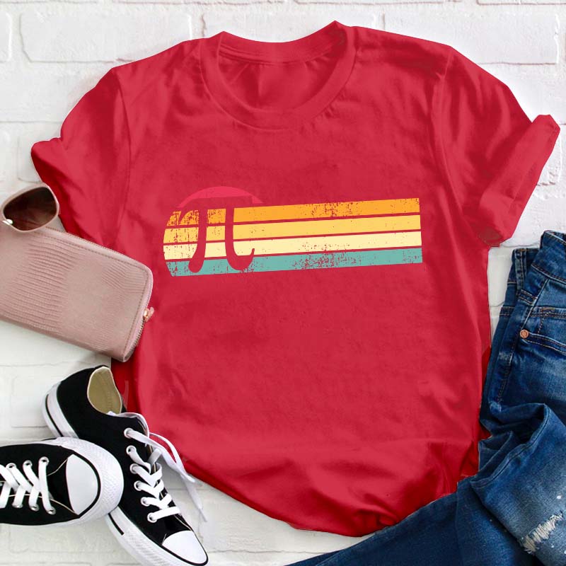 Retro Pi Teacher T-Shirt