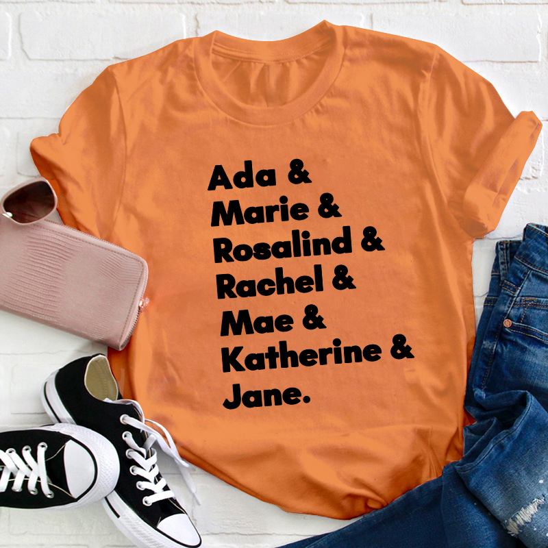 Famous Women In Science And Math Stem Teacher T-Shirt