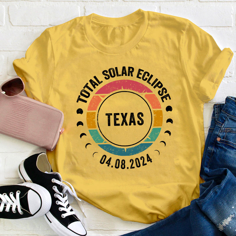 Personalized Total Solar Eclipse Teacher T-Shirt