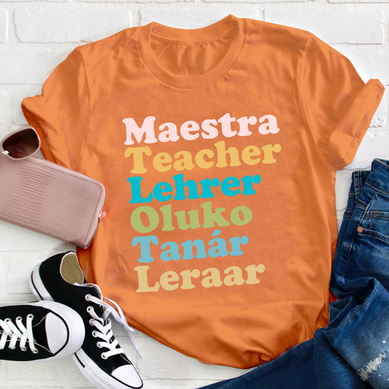 Bilingual Educator Multilingual Teacher T-Shirt