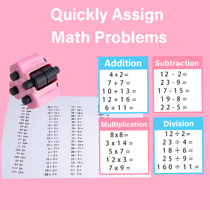 Four-In-One Math Teaching Teacher Stamp