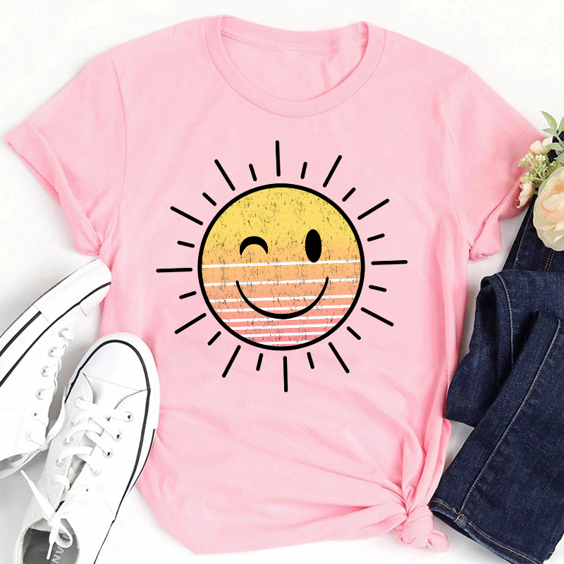 Sunshine Smiley Face Teacher T-Shirt