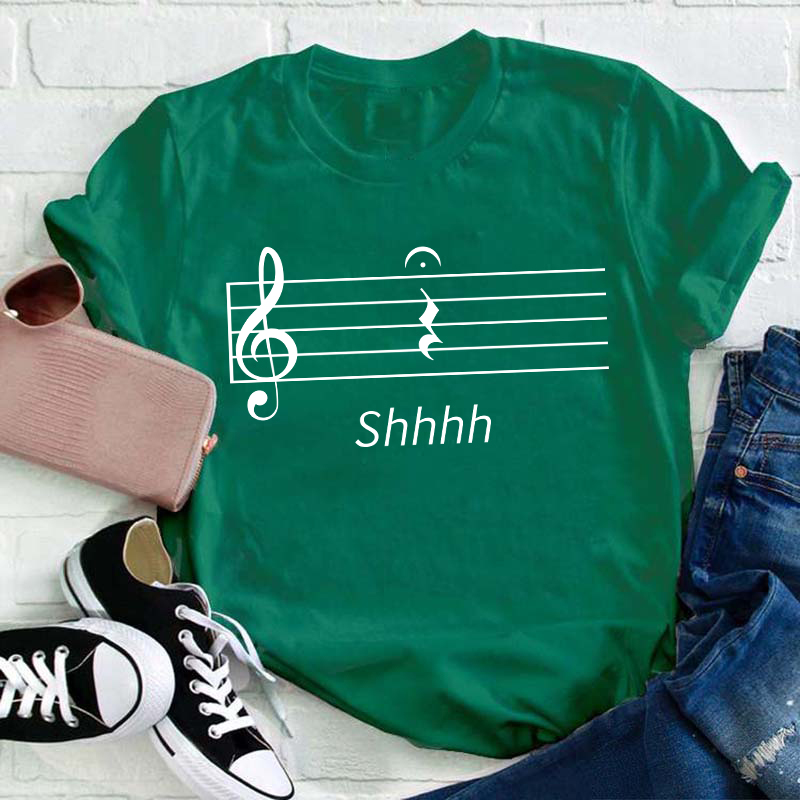 Music Quarter Rest Shh Teacher T-Shirt