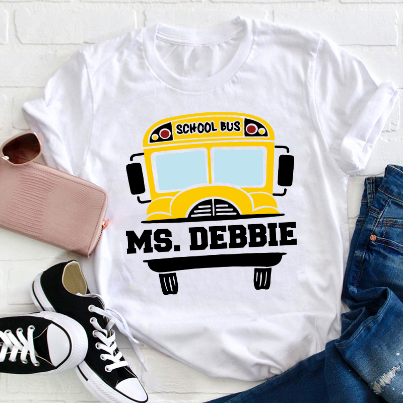 Personalized Back To School Bus Driver Teacher T-Shirt