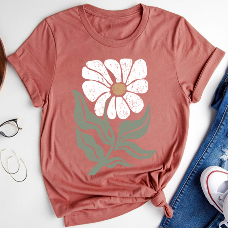 Boho Daisy Flower Teacher T-Shirt