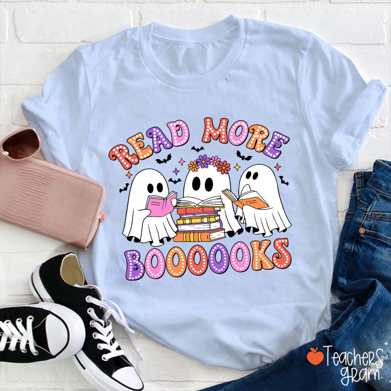 Read More Boooooks Ghost Halloween Teacher T-Shirt
