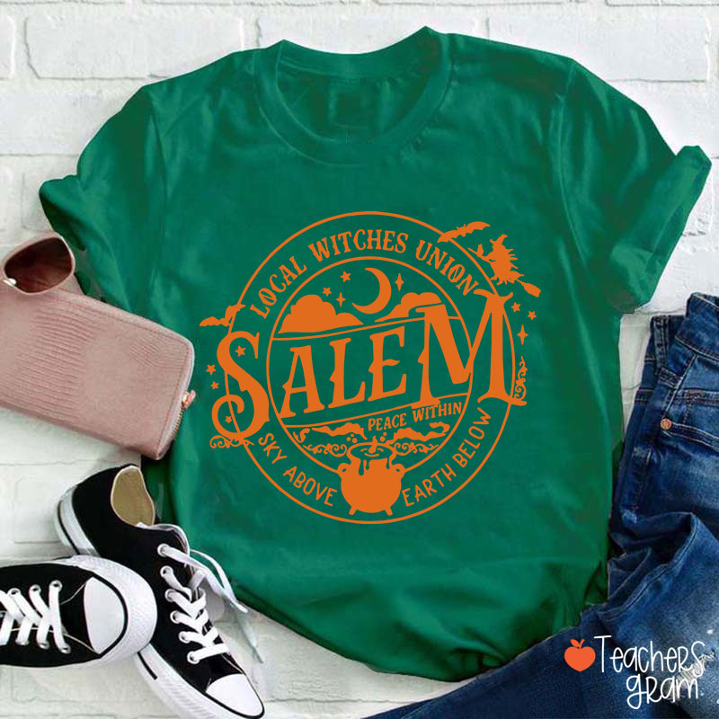 Local Witches Union Salem Halloween Teacher T-Shirt