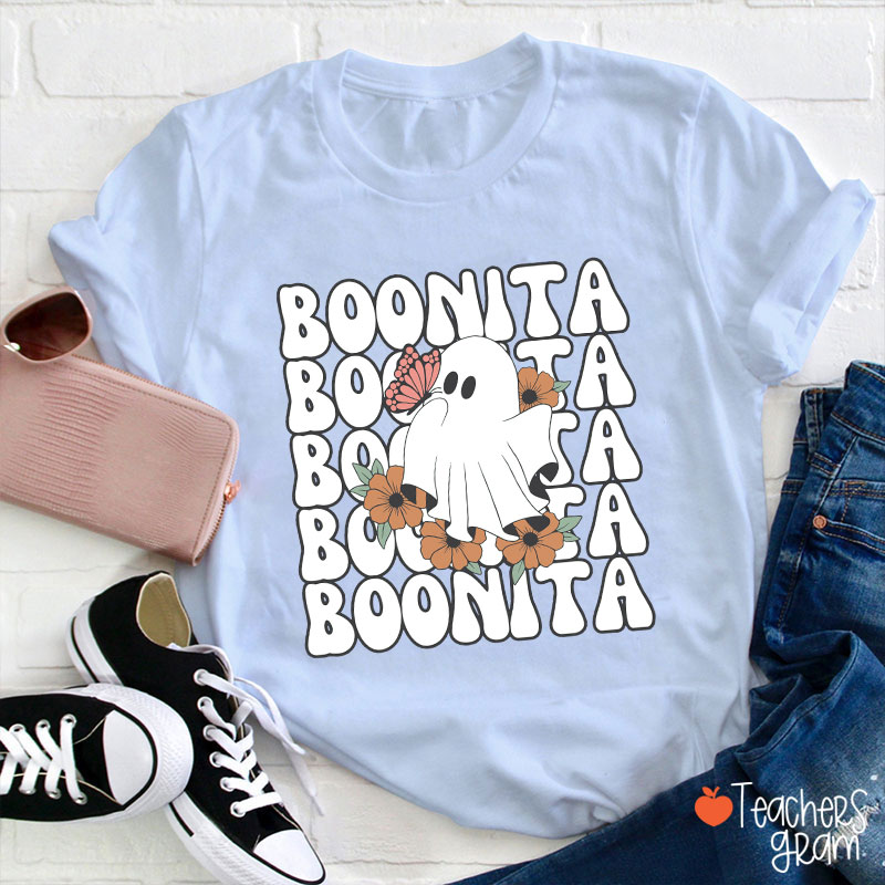 Boonita Cute Ghost Spanish Teacher T-Shirt