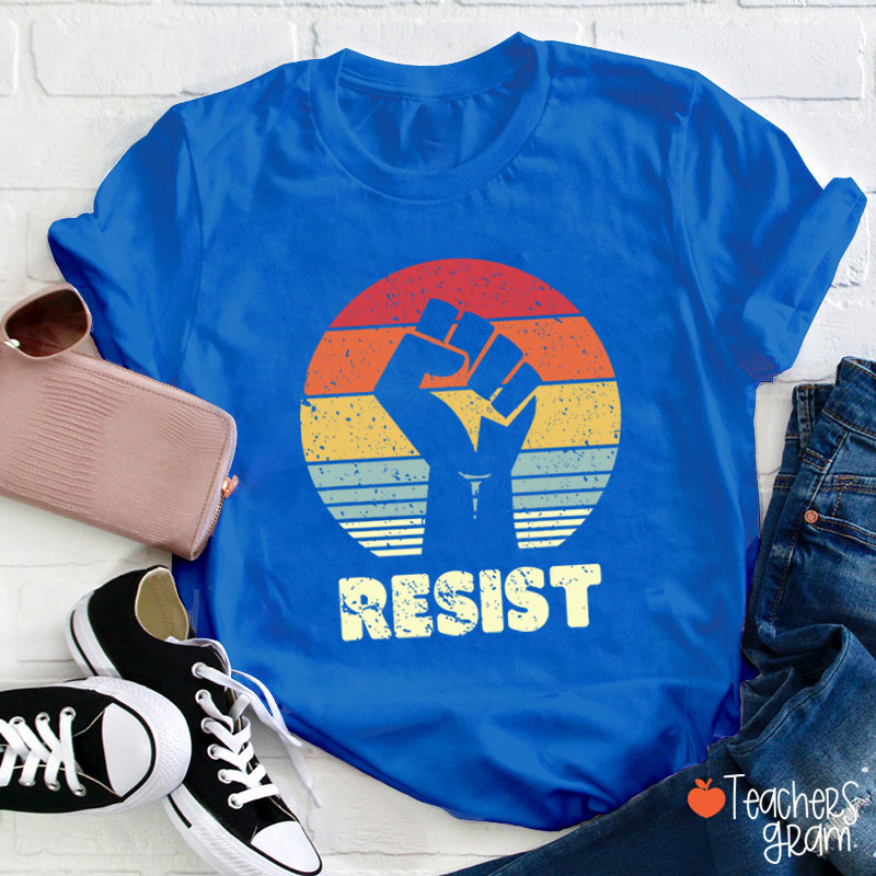 Resist Retro Teacher T-Shirt