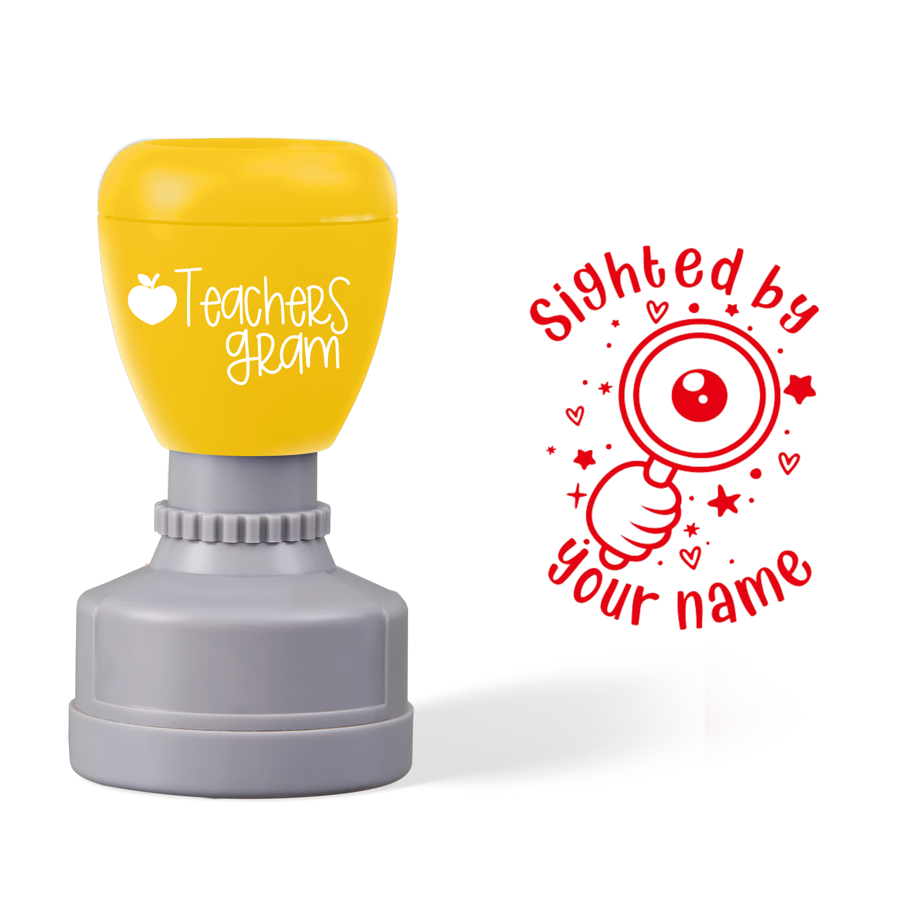 Personalized Name Dsighted By Teacher Stamp