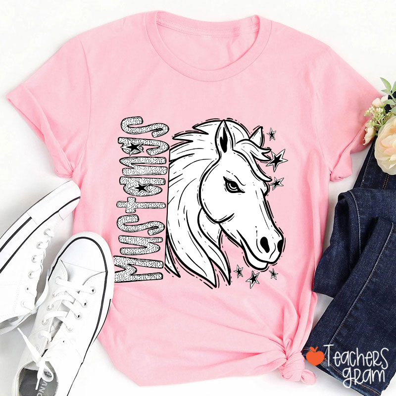 Personalized Mascot Graphic Bold Game Day Teacher T-Shirt