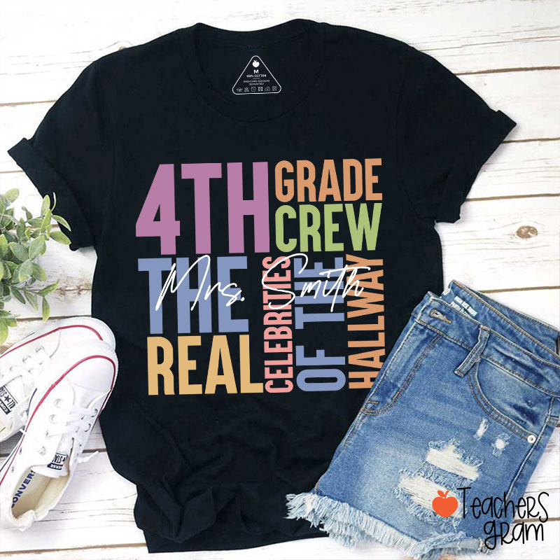 Personalized Grade Name Words Teacher T-Shirt