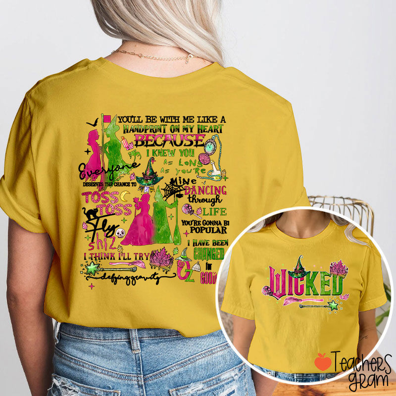 Vintage Wicked Movie Teacher Two Sided T-Shirt