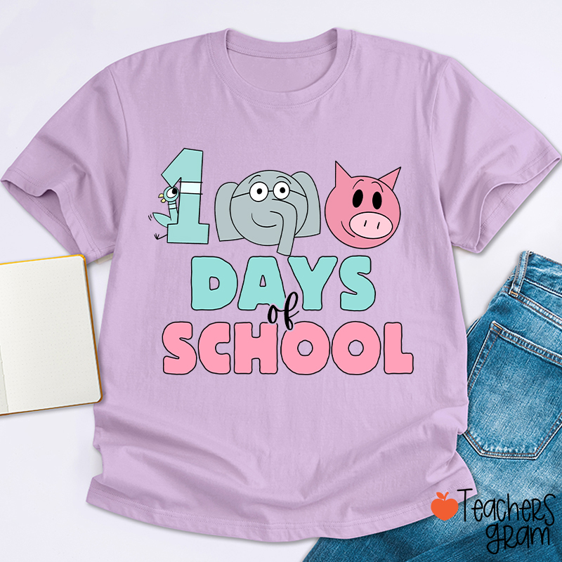 100 Days Of School Children's Books Teacher T-Shirt