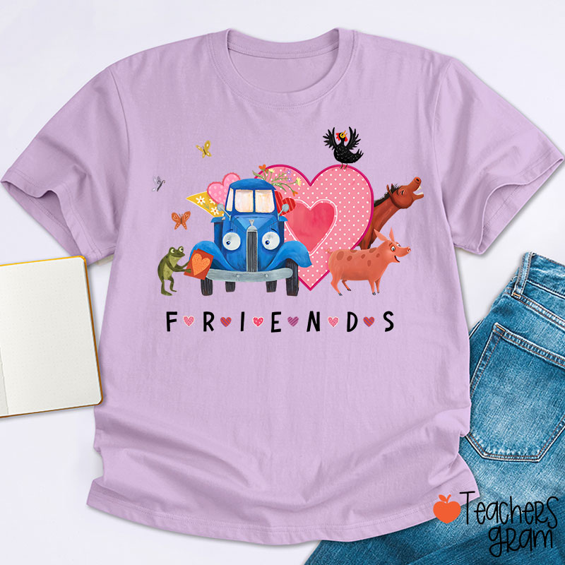 Friends Happy Valentine's Day Teacher T-Shirt