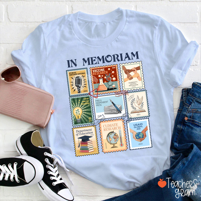 Retro In Memoriam Teacher T-Shirt