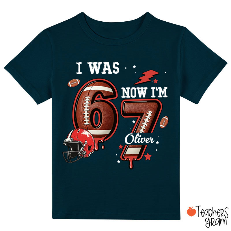 Personalized I Was 6 Now I'm 7 Basketball Class T-Shirt