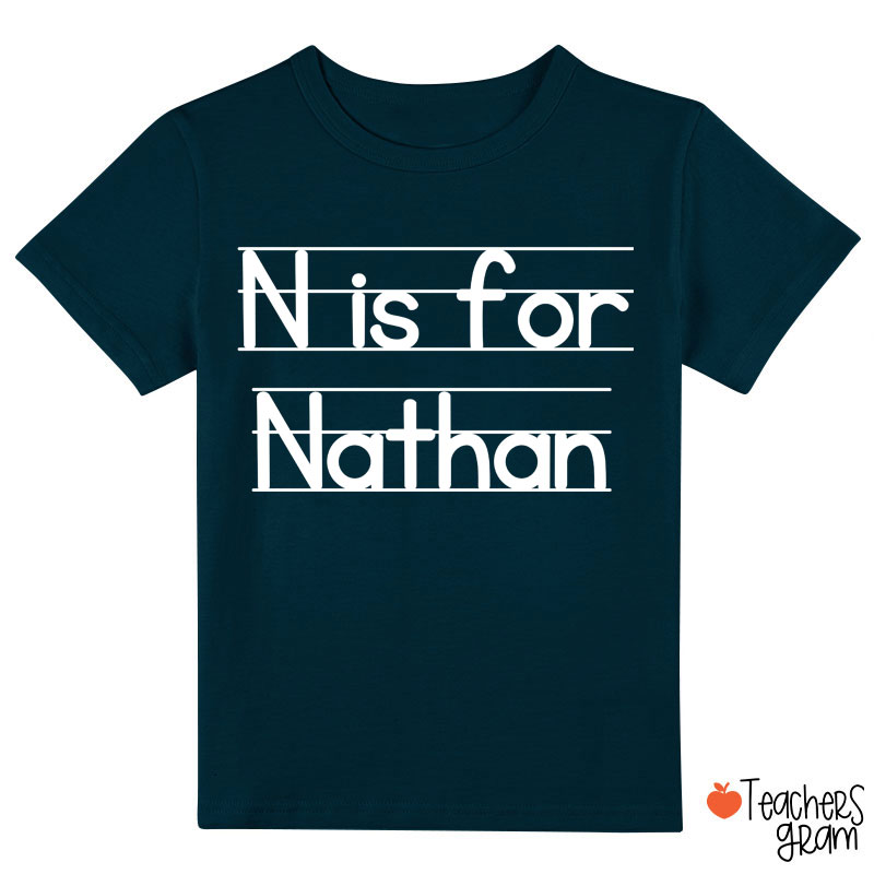 Personalized N Is For Nathan Kids T-Shirt