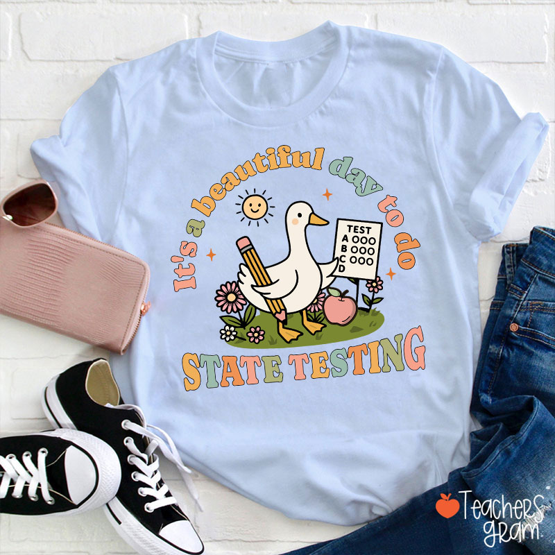 It's A Beautiful Day To Do State Testing Teacher T-Shirt