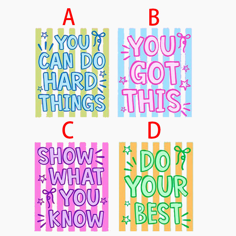Personlized Text Bright Color Motivational Words Teacher T-Shirt