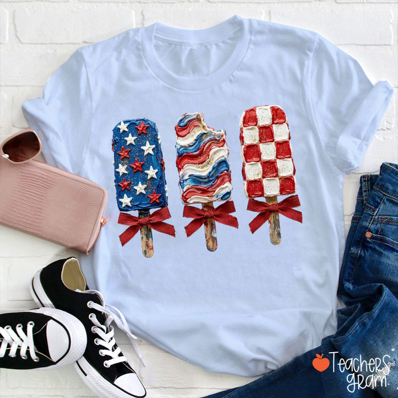Patriotic Popsicle Teacher T-Shirt