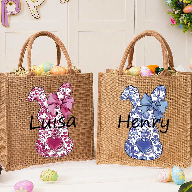 Personalized Easter Bunny Tote Bag