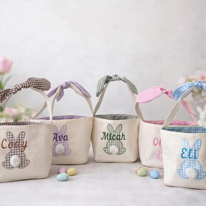 Personalized Embroidered Easter Toddler Egg Hunt Bucket