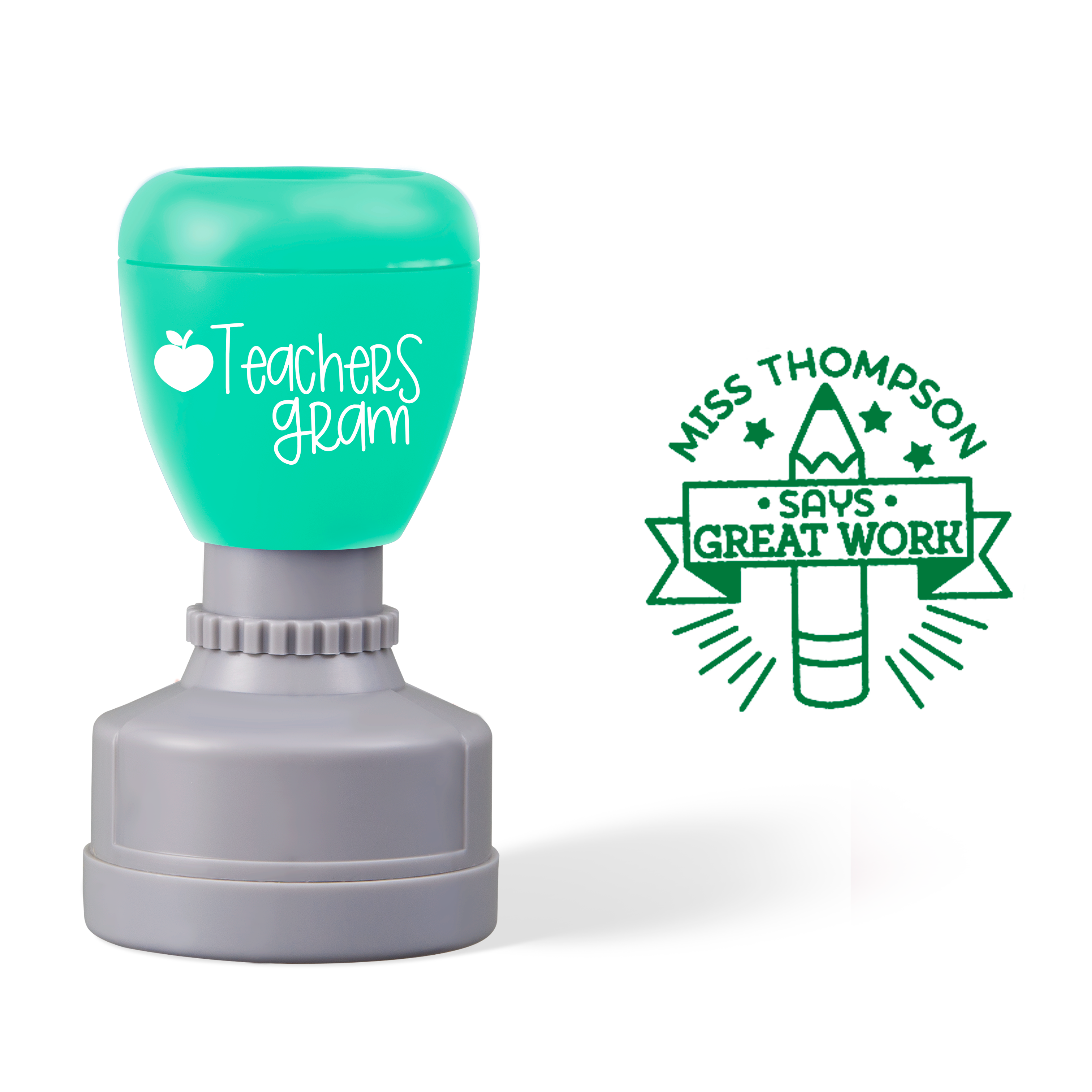 Personalized Your Teacher Says Great Work Teacher Stamp
