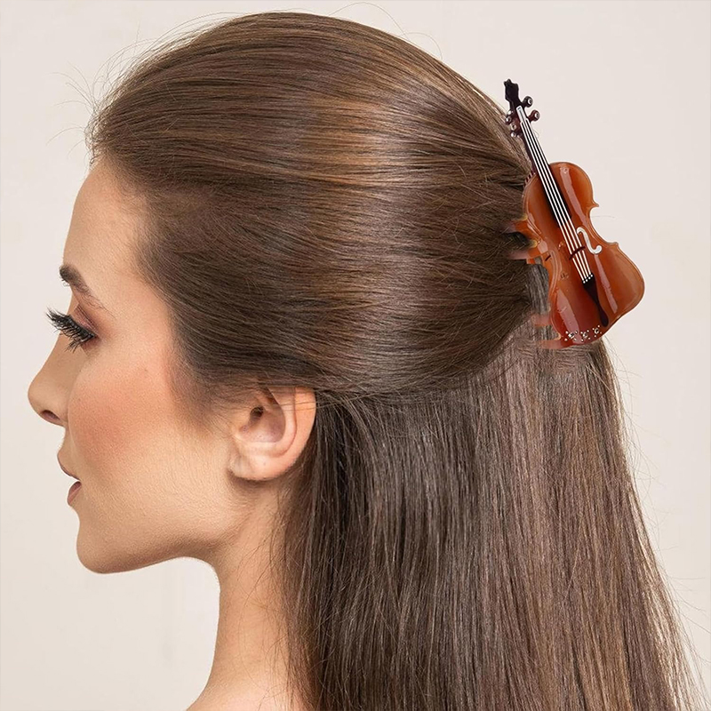 Fashionable Acetate Violin Hair Clip