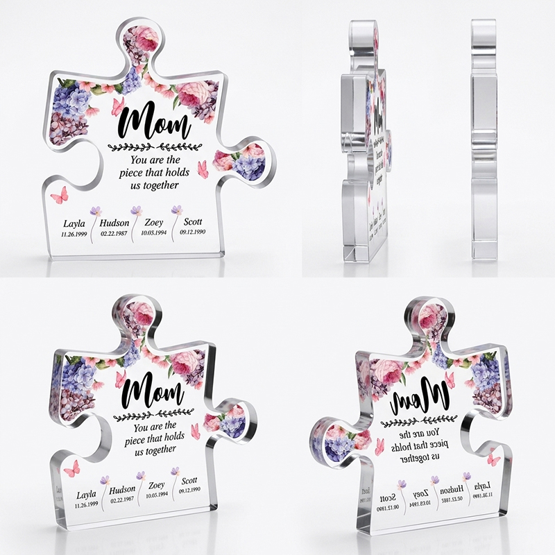 Personalized 1cm Acrylic Puzzle Ornament
